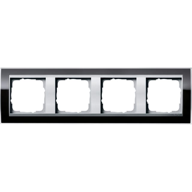Gira Abdeckrahmen 4fach klar schwarz 0214736