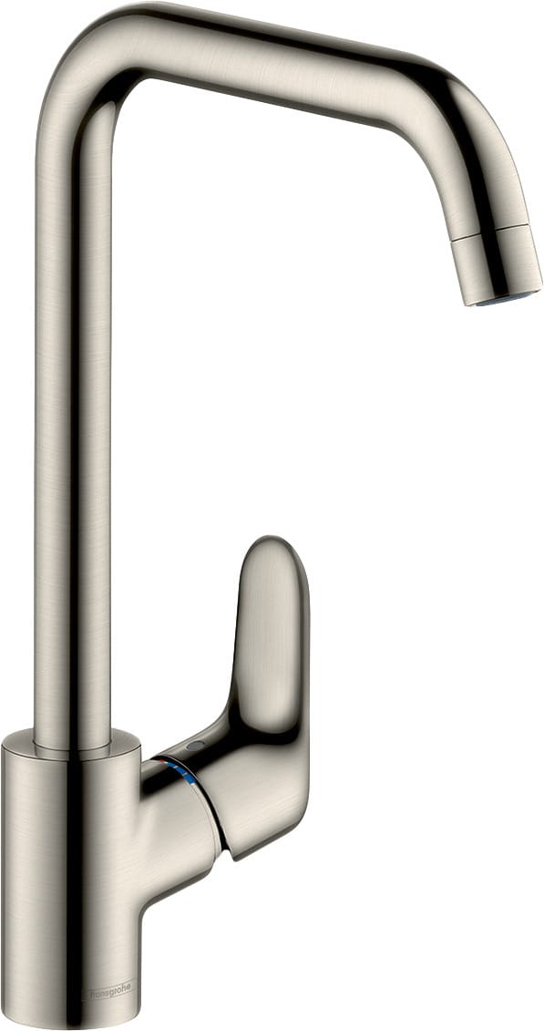 hansgrohe Spültisch-Einhebelmischer 260 Focus M41 EcoSmart 1jet, Edelstahl-Optik