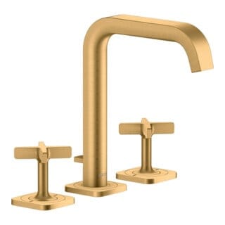 hansgrohe 3-Loch-Waschtischarmatur 170 Axor Citterio E A 165mm, m ZugstAblGar, Ros, brush. br