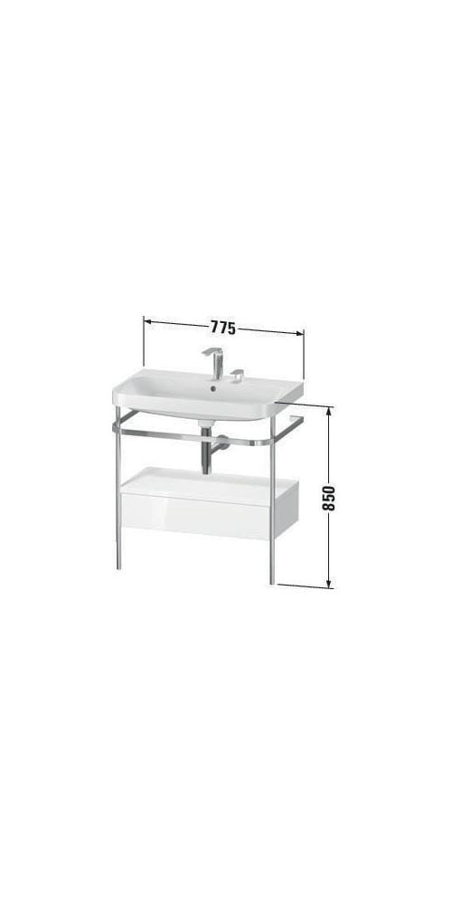 Duravit Möbelwaschtisch-Kombi Happy D.2 Plus 77,5x49cm, 2 HL, w m, m Kons, 1 Lad