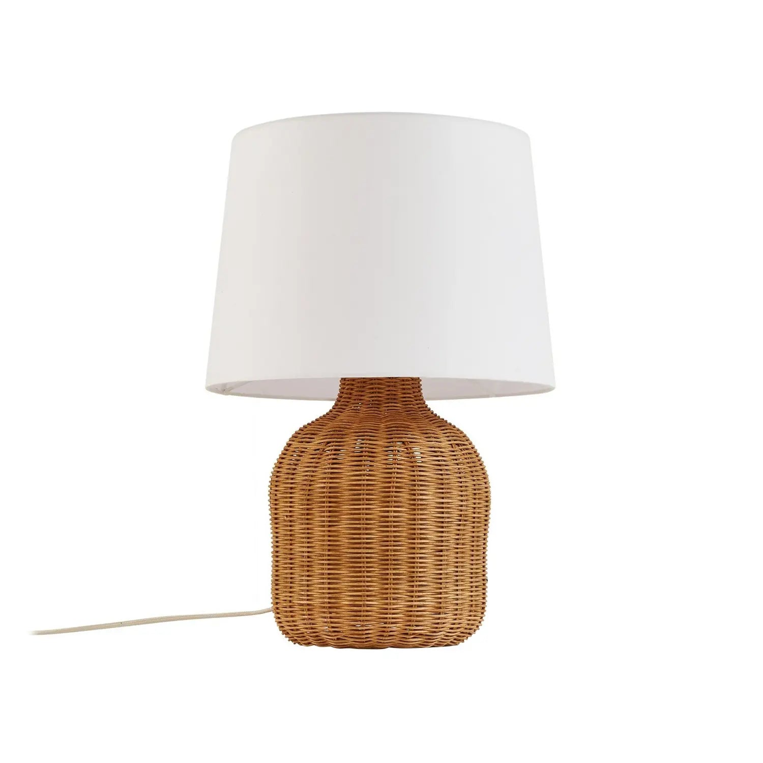 [gebraucht] B-ware Lindby Tischleuchte Tischlampe Lirenda Rattan Leuchte Lampe Natur/weiß H52cm665