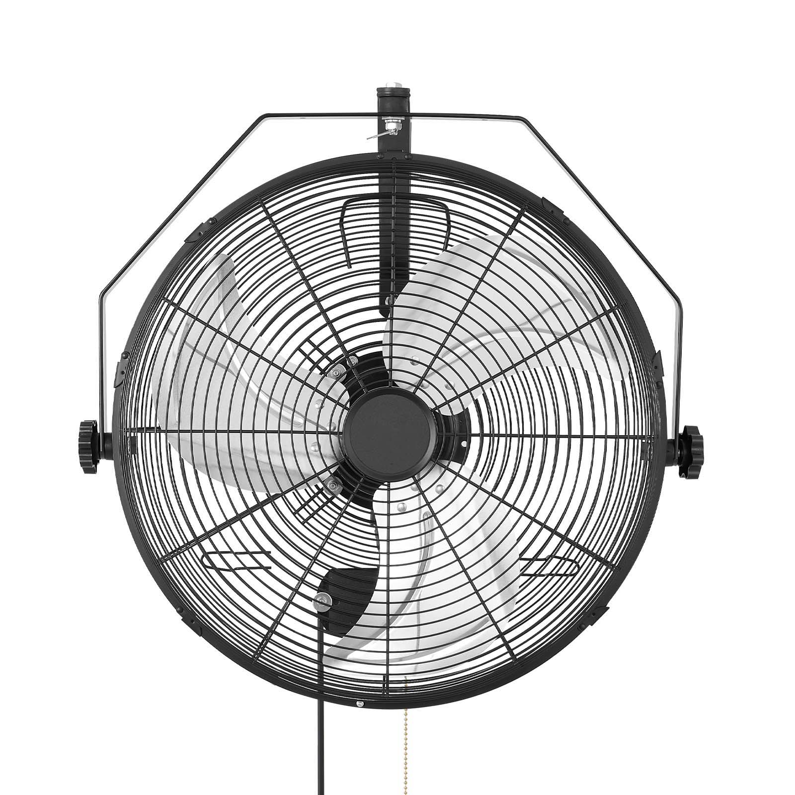 Mophorn 80w Industrieller Wandventilator 56,5 Cm, 6,4 M/s Oszillierender Wandlüfter Mit 3 Geschwindigkeitsstufen, Ip44 Spritzwassergeschützter Ventilator, Gewerblicher Einsatz Für Werkstatt, Schwarz