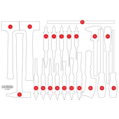 KS Tools Leere Schaumstoffeinlage zu 811.0021