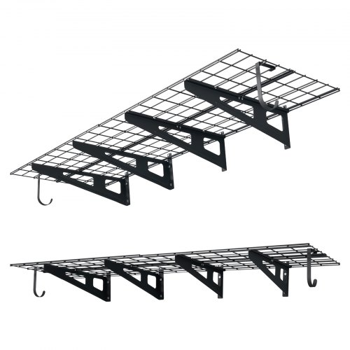 2er-set Garagenregal 1828x615x206 Mm Werkzeugaufbewahrung 227 Kg Pro Schicht Werkzeughalter Mit Haken 1828x615 Mm Regalfläche Aufbewahrungsregale Metallregal Werkzeug Organizer Wandregale