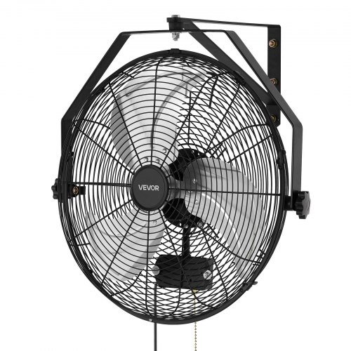 80w Industrieller Wandventilator 56,5 Cm, 6,4 M/s Oszillierender Wandlüfter Mit 3 Stufen, Ip44 Wasserfester Ventilator, Industrieventilator Gewerblich Für Werkstatt Garage Lager Gym, Schwarz