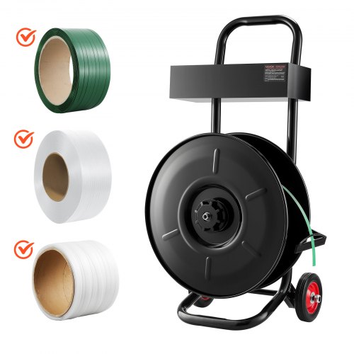 Abrollwagen, Passend Für Pet-/pp-/polyester-umreifungsrollen Mit 203 Mm Kerngröße, Umreifungsspender Mit Verbessertem Bremssystem, Integrierte Geräumige Ablage Für Werkzeuge
