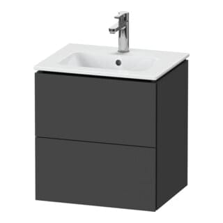 Duravit Waschtischunterschrank Compact L-Cube 52x42,1x55cm, 2 Schubk., wandhängend, graph ma