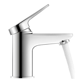Duravit Waschtisch-Einhebelmischer S MinusFlow Wave Ausl. 95mm, o. Zugst.Abl.Gar., chrom