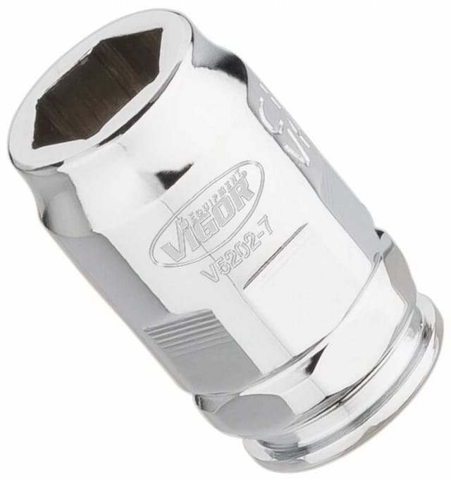 VIGOR Steckschlüssel-Einsatz superflach V5202-7 Vierkant hohl 6,3 mm (1/4 Zoll) Außen-Sechskant Profil 7