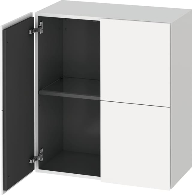 Duravit Halbhochschrank L-Cube 70x36,3x80cm, 2 Türen, weiß matt