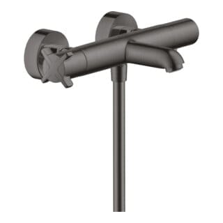hansgrohe Wannen-Thermostat Axor Citterio E AP, Ausl. 177mm, 2 Verbr., brush. bla vc
