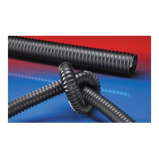 Norres PU Förderschlauch mittelschwer Ø 80mm L: 10m AIRDUC® PUR 350 AS BLACK
