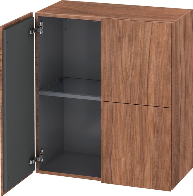Duravit Halbhochschrank L-Cube 70x36,3x80cm, 2 Türen, nussbaum natur