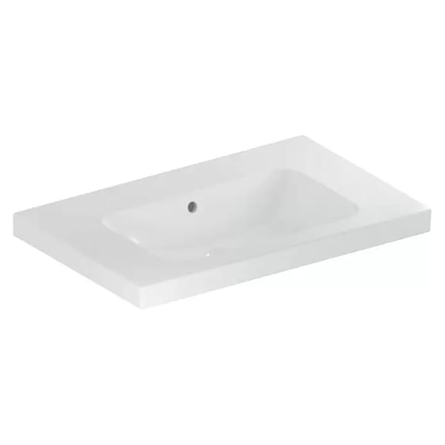 Geberit Waschtisch iCon Light 75x48cm, o HL, m Ü, m Abl, we. K-Tect