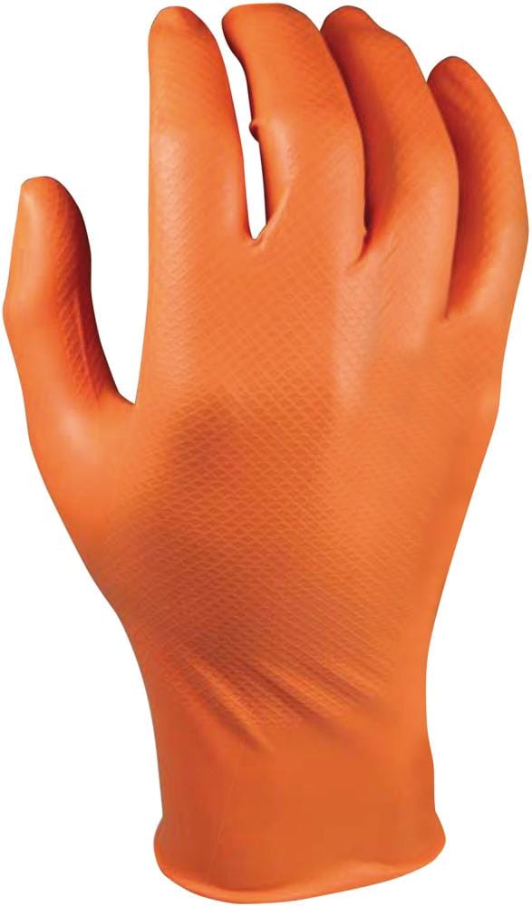 Handschuh Grippaz,Gr. M, orange(Box a 50 Stück)