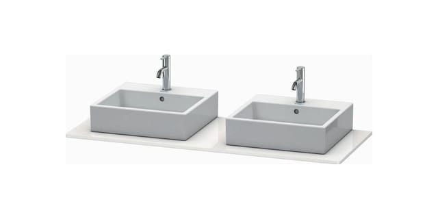 Duravit Konsole XSquare 140x55cm, w g, m 2 Auss, Beck. beids.