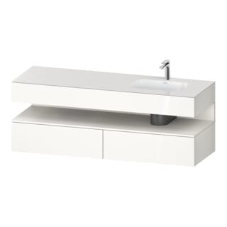 Duravit Einbauwaschtisch-Möbel-Set Qatego 160x50x60cm, Kon-WTU, B r, w m/we hgl