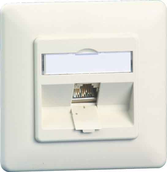 BTR NETCOM Anschlussdose C6Amodul UP 1Port 270 UP,rws TN C6Amod-1UP-270rw