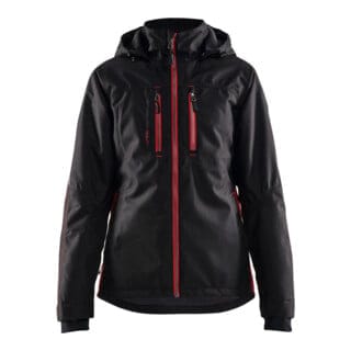 BLAKLÄDER Damen Funktionsjacke, schwarz / rot, Unisex-Größe: XL