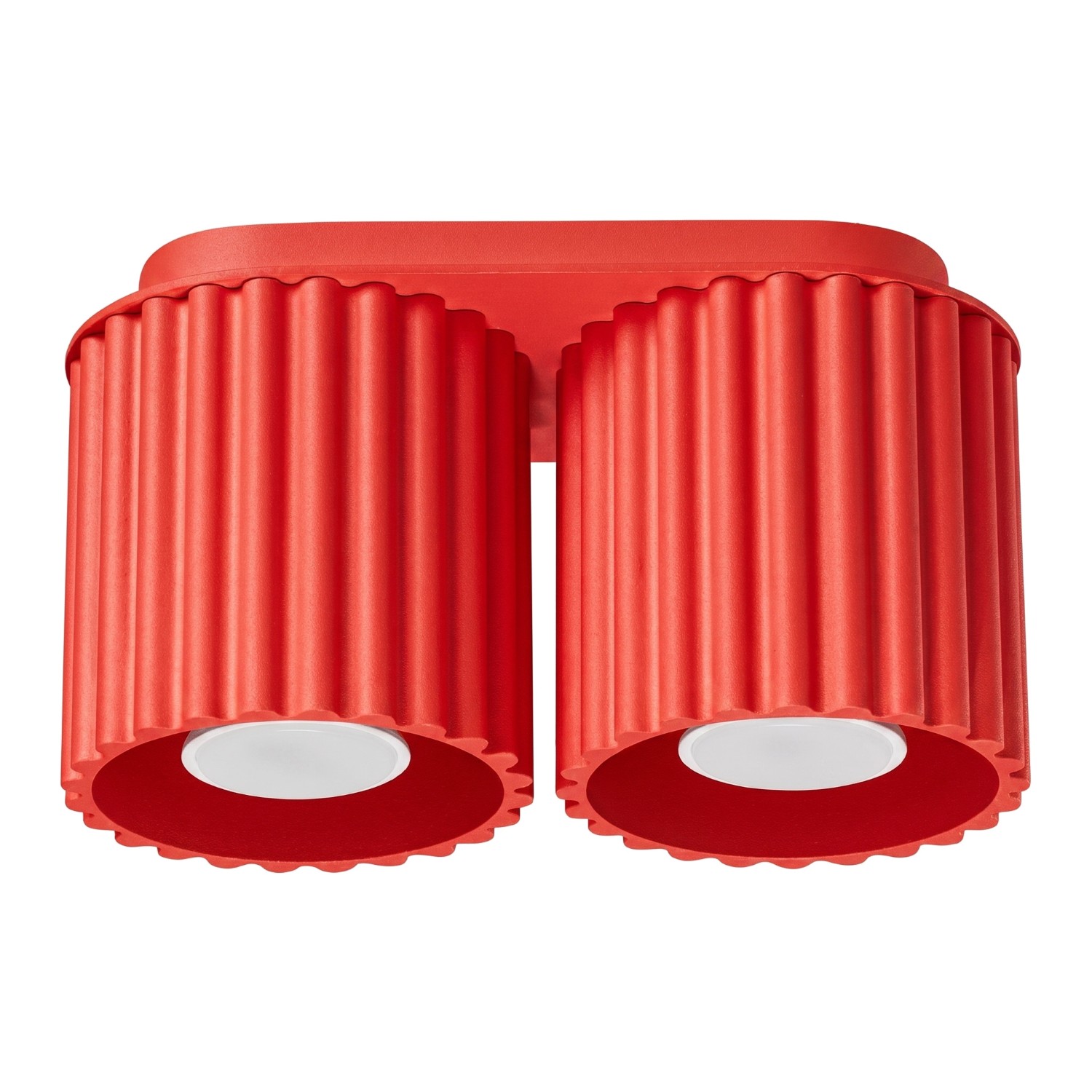 Deckenleuchten Aura Rot 2xgu10 21cm Aluminium Sollux