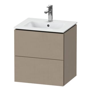 Duravit Waschtischunterschrank Compact L-Cube 52x42,1x55cm, 2 Schubk., wandhängend, leinen