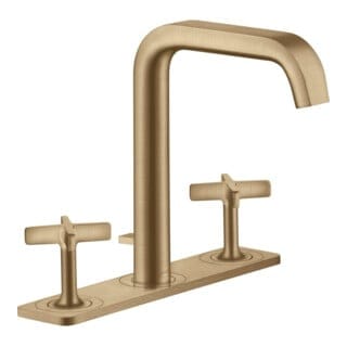 hansgrohe 3-Loch-Waschtischarmatur 170 Axor Citterio E A 165mm, m ZugstAblGar, Pl., brush. bron
