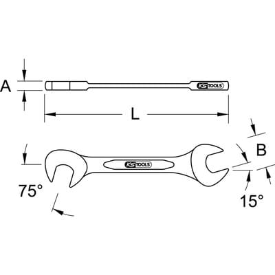 KS Tools BRONZEplus Blech-Doppel-Maulschlüssel klein 10 mm