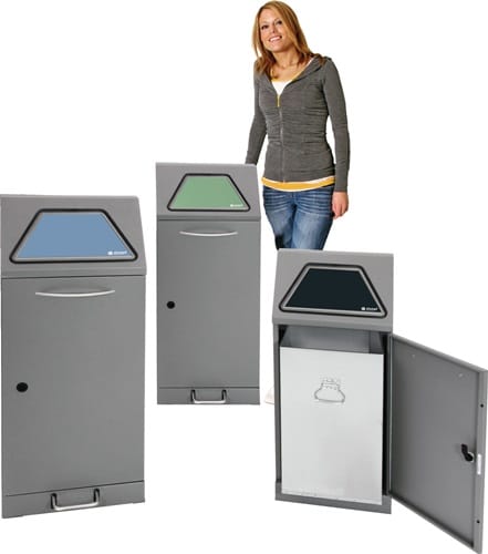Stumpf Sortsystem Modul-Vario 120 graualu-struktur ProSlide-System, 120 Liter Trethebel