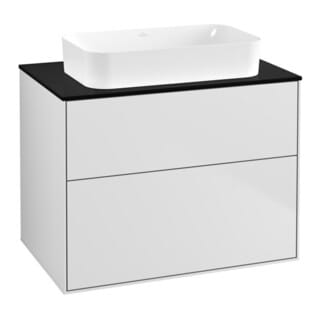 V&B Waschtischunterschrank Finion 80x60,3x50,1mm, Gl. bla m, wh. m lacquer