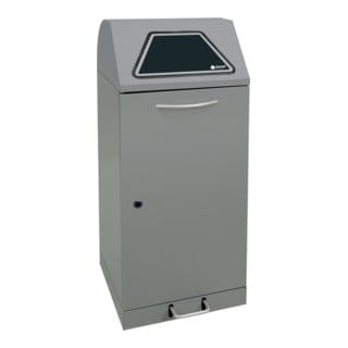 Stumpf Sortsystem Modul-Vario 120, graualu-struktur Innenbehälter, 120 Liter, Trethebel