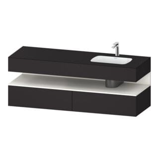 Duravit Einbauwaschtisch-Möbel-Set Qatego 160x50x60cm, Kon-WTU, B r, w m/Gr matt