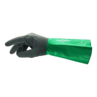 Ansell Handschuh AlphaTec 58-435, Nitril, grün/grau, Gr. 8