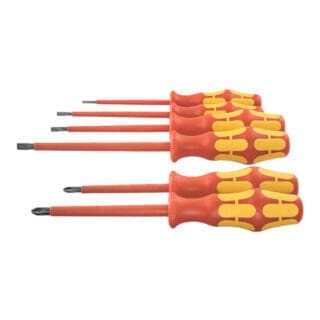 Wera Elektriker-Schraubendreher-Sortiment, vollisoliert, Schlitz und Phillips, 6-teilig