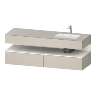 Duravit Einbauwaschtisch-Möbel-Set Qatego 160x50x60cm, Kon-WTU, B, B r, w m/ta ma