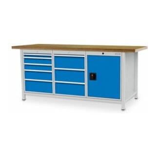Bedrunka+Hirth Kastenwerkbank Serie 2000/500 mit 8 Schubladen BxTxH 2000x750x959 mm