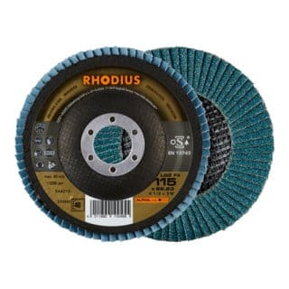 RHODIUS ALPHAline LGZ F3 Fächerschleifscheibe 115 x 22,23 mm K40