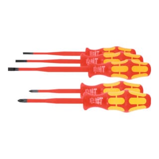 Wera Elektriker-Schraubendreher-Sortiment, vollisoliert, Schlitz und Phillips, 5-teilig