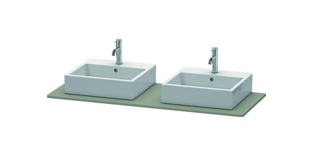 Duravit Konsole XSquare 140x55cm, st-g m, m 2 Auss, Beck. beids.