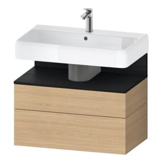 Duravit Waschtischunterschrank Qatego 79x47x59cm, E sw/E N, 1 Kast, m Nischenb