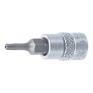 BGS Bit-Einsatz Antrieb Innenvierkant 6,3 mm (1/4") T-Profil (für TX) mit Bohrung T10