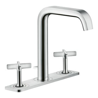 hansgrohe 3-Loch-Waschtischarmatur 170 Axor Citterio E A 165mm, m ZugstAblGar, Pl, ED