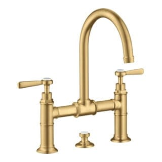 hansgrohe Zwei-Griff-Waschtischarmatur 220 Axor Montreux A 175mm, m H-Gr, ZugstAblGar, b gol opt