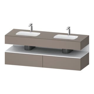 Duravit Einbauwaschtisch-Möbel-Set Qatego 160x55x60cm, Konsolen-Waschtischunterbau, we m/bas matt