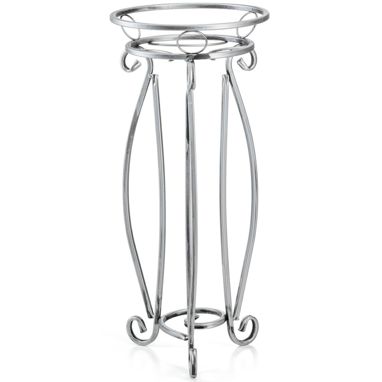 Stabiler Blumenständer Aus Metall, Silber