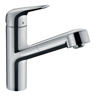 hansgrohe Spültisch-Einhebelmischer 150 Focus M42 EcoSmart mit Ausziehauslauf, 1jet, chrom