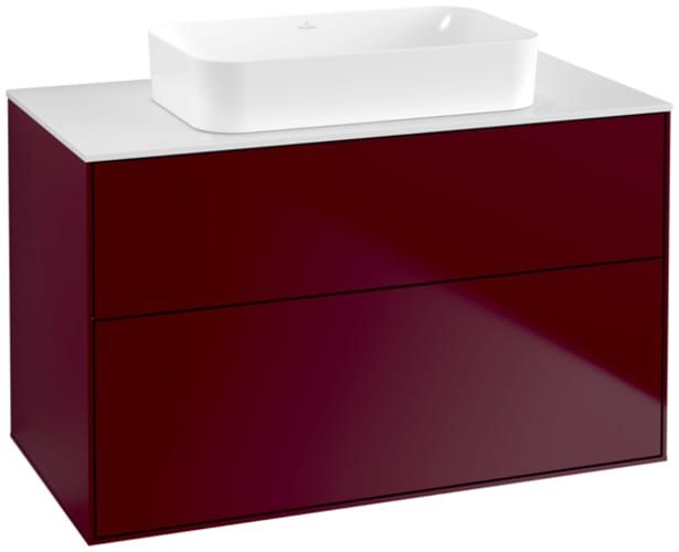 V&B Waschtischunterschrank Finion 100x60,3x50,1mm, Gl. wh. m, Peony Matt