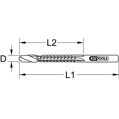 KS Tools HSS-Tin Fräsbohrer, 8mm
