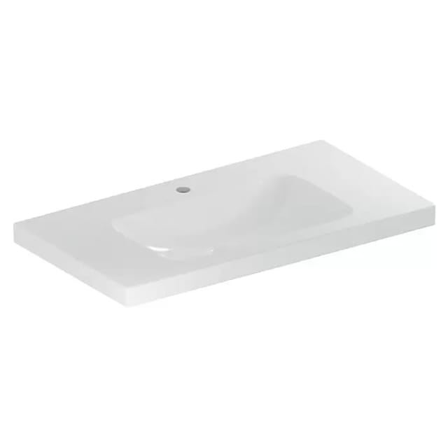 Geberit Waschtisch iCon Light 90x48cm, HL mi, o Ü, m Abl, we. K-Tect