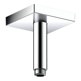 hansgrohe Deckenanschluss 100mm, brushed black chrome, eckig