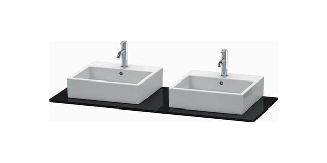 Duravit Konsole XSquare 140x55cm, s g, m 2 Auss, Beck. beids.